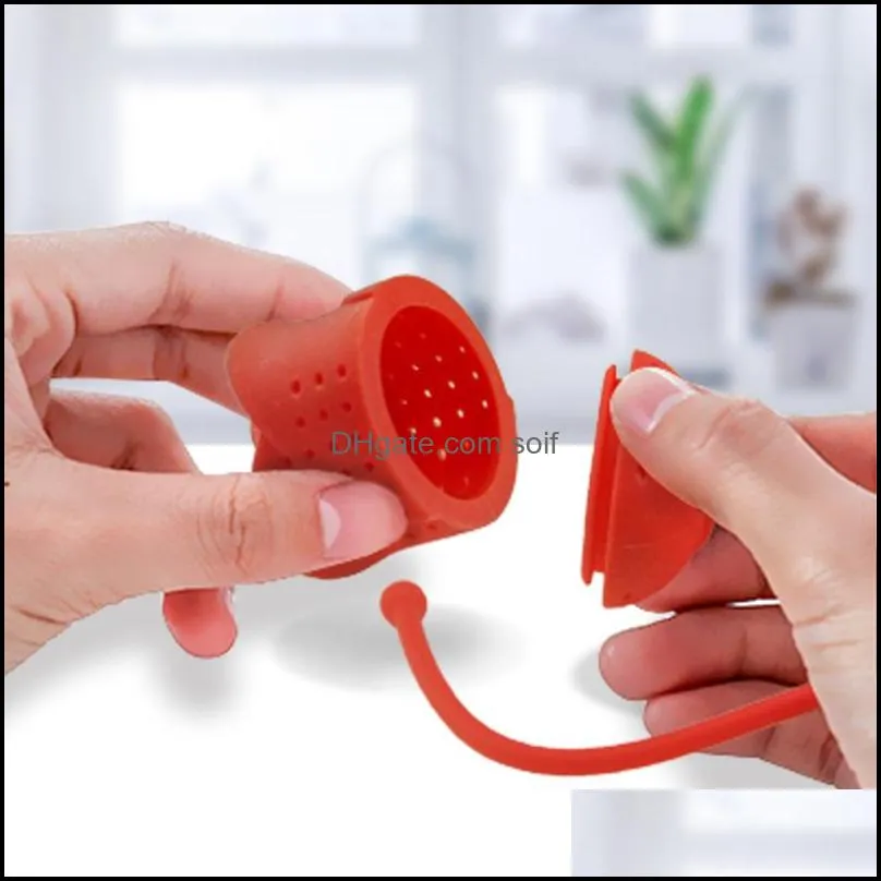 rose shape tea infuser food grade silicone tea strainer creative tea diffuser 5 colors