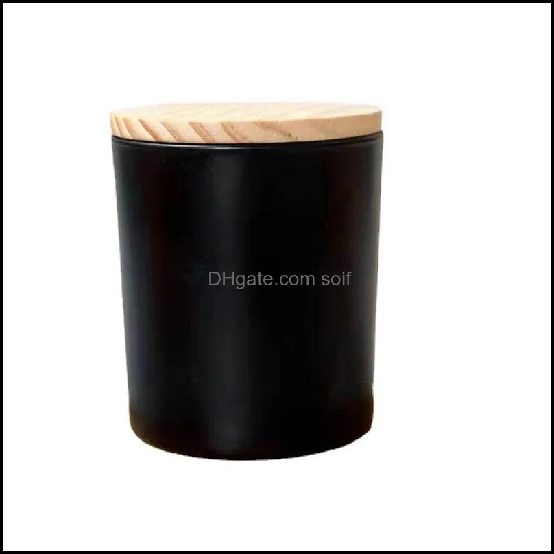 sublimation frosted glass candle holder tumbler with bamboo lid blank water bottles diy heat transfer candle jars 5704 q2