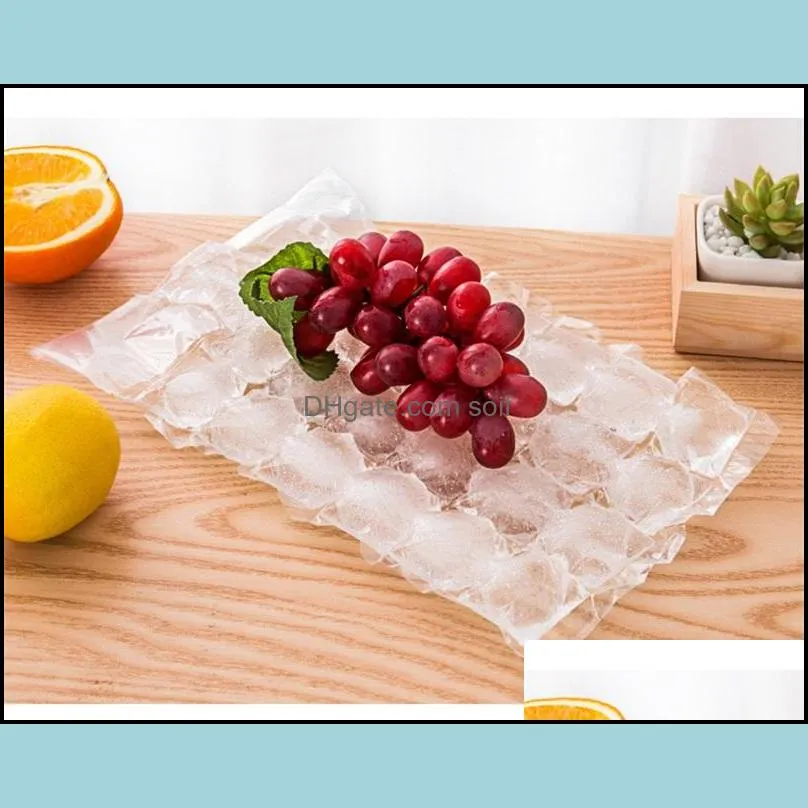 creative disposable ice cube bags 10pcs frozen juice clear sealed pack ices making mold summer diy drinking tray tool 1 3lb yy
