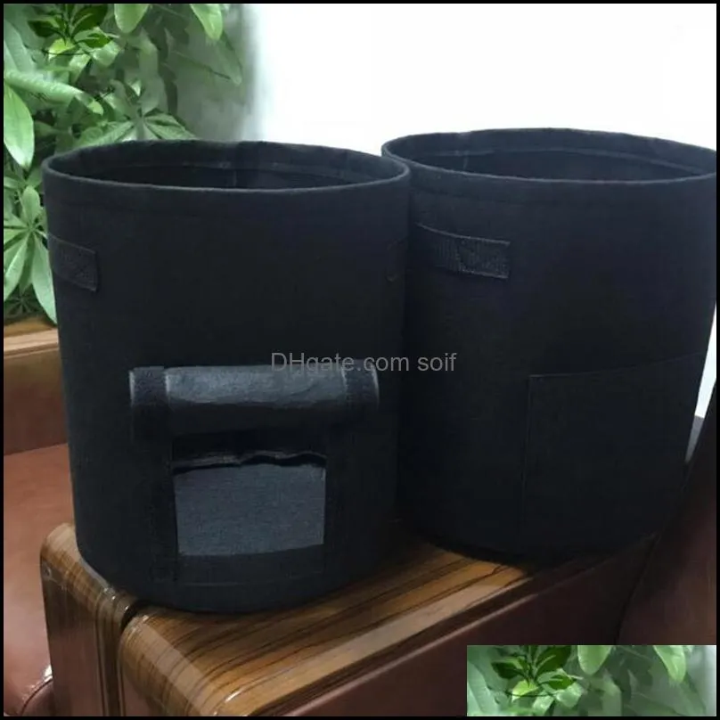 4 7 10 gallon plant grow bags visualization heavy duty thickened fabric planting pots for potato vegetables with flap handles garden 134