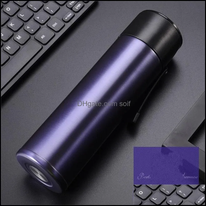 pure color double deck vacuum insulation cup straight portable stainless steel tumbler practical china products water bottle 26jz ww