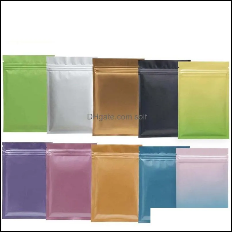 100pcs/color multi color resealable zip mylar bag food storage aluminum foil bags plastic packing bag smell proof pouches 1 j2