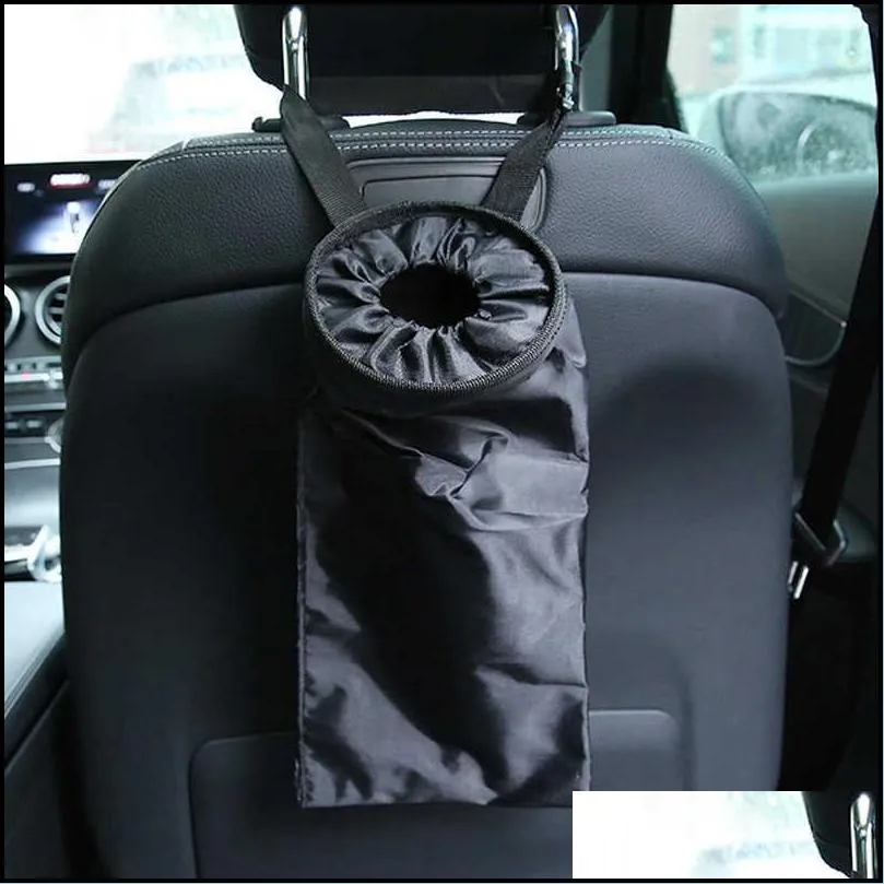 Portable Car Seat Back Garbage Bag Auto Trash Can Leak-proof Dust Holder Case Box Car Styling Oxford Cloth