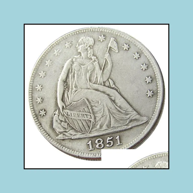 craft dollar dies coins us silver plated copy factory metal 18501859 seated manufacturing liberty price hktqu