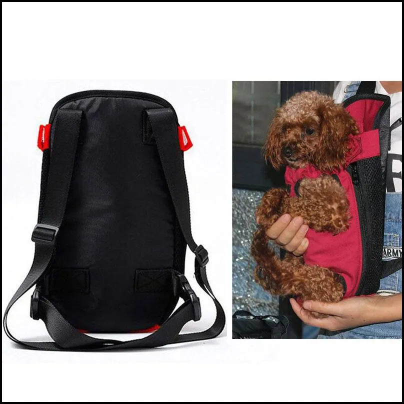 Pet supplies Dog Carriers Red Travel Breathable Soft Pet Dog Backpack Outdoor Puppy Chihuahua Small Dogs Shoulder Handle Bags S M L XL