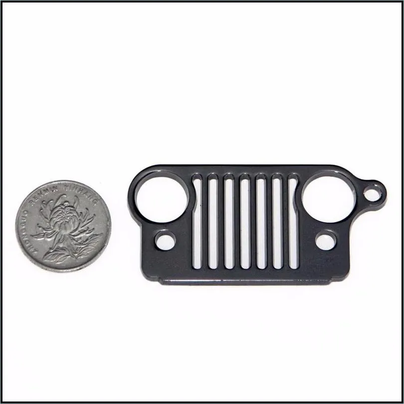 High Quality Keychain Keyring Stainless Steel Grill Key Chain KeyChain For Jeep Grill Key Ring CJ JK TJ YJ XJ New