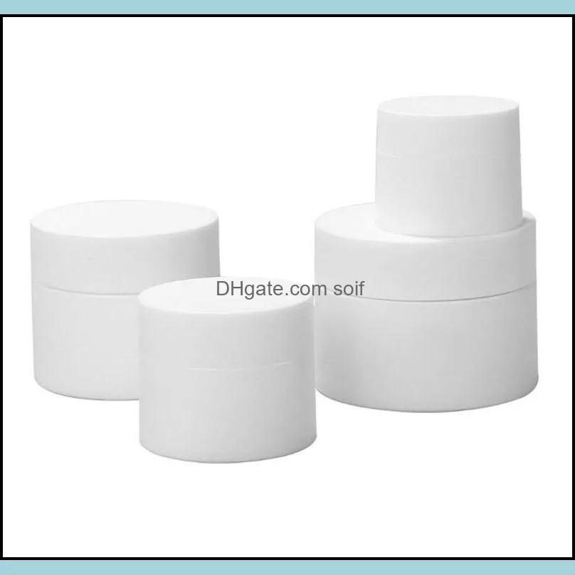 15g 30g 50g white plastic cosmetic cream jars with lid empty lotion batom container sample packaging bottles
