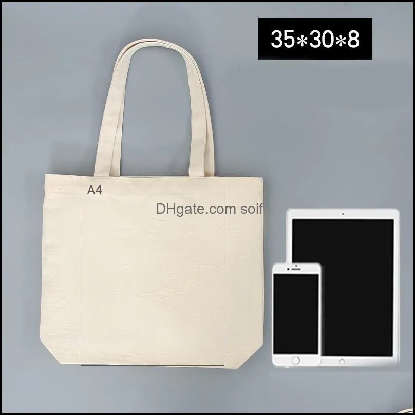 custom portable canvas bag packaging bags logo student women gift shopping bags blank colour single shoulder wholesale 9 5lb q2