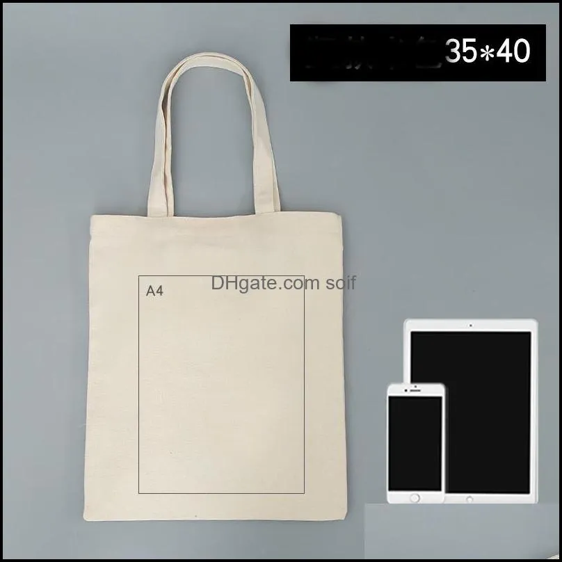 custom portable canvas bag packaging bags logo student women gift shopping bags blank colour single shoulder wholesale 9 5lb q2