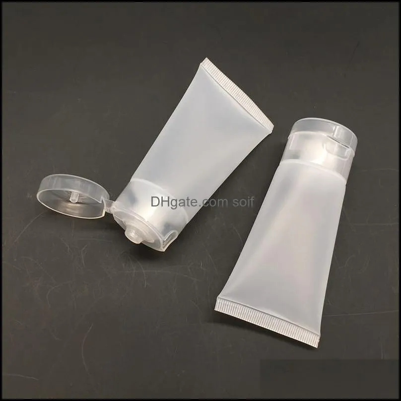 50pcs/lot 30ml 50ml empty clear tube cosmetic cream lotion containers personal care