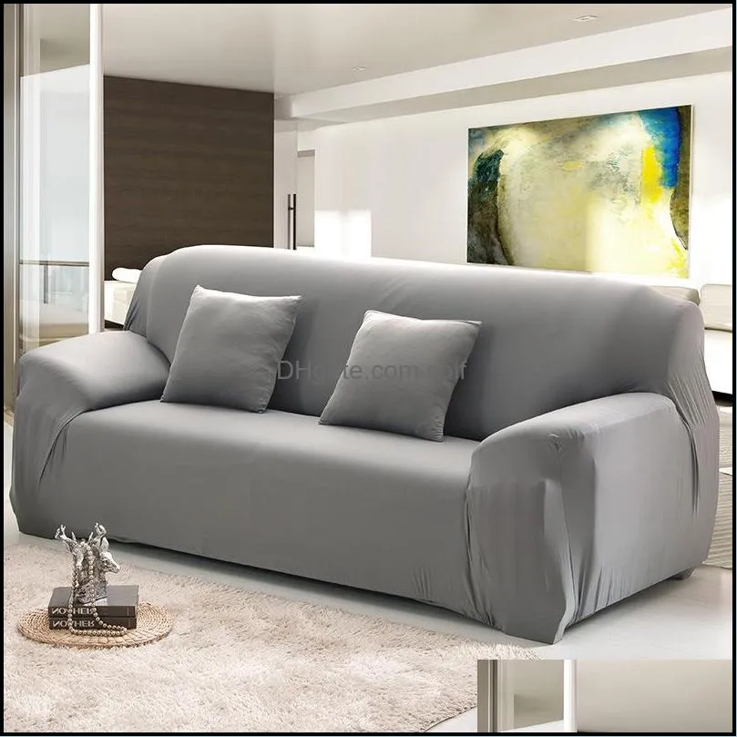 1 2 3 4 seater sofa cover spandex modern elastic polyester solid couch slipcover chair furniture protector living room
