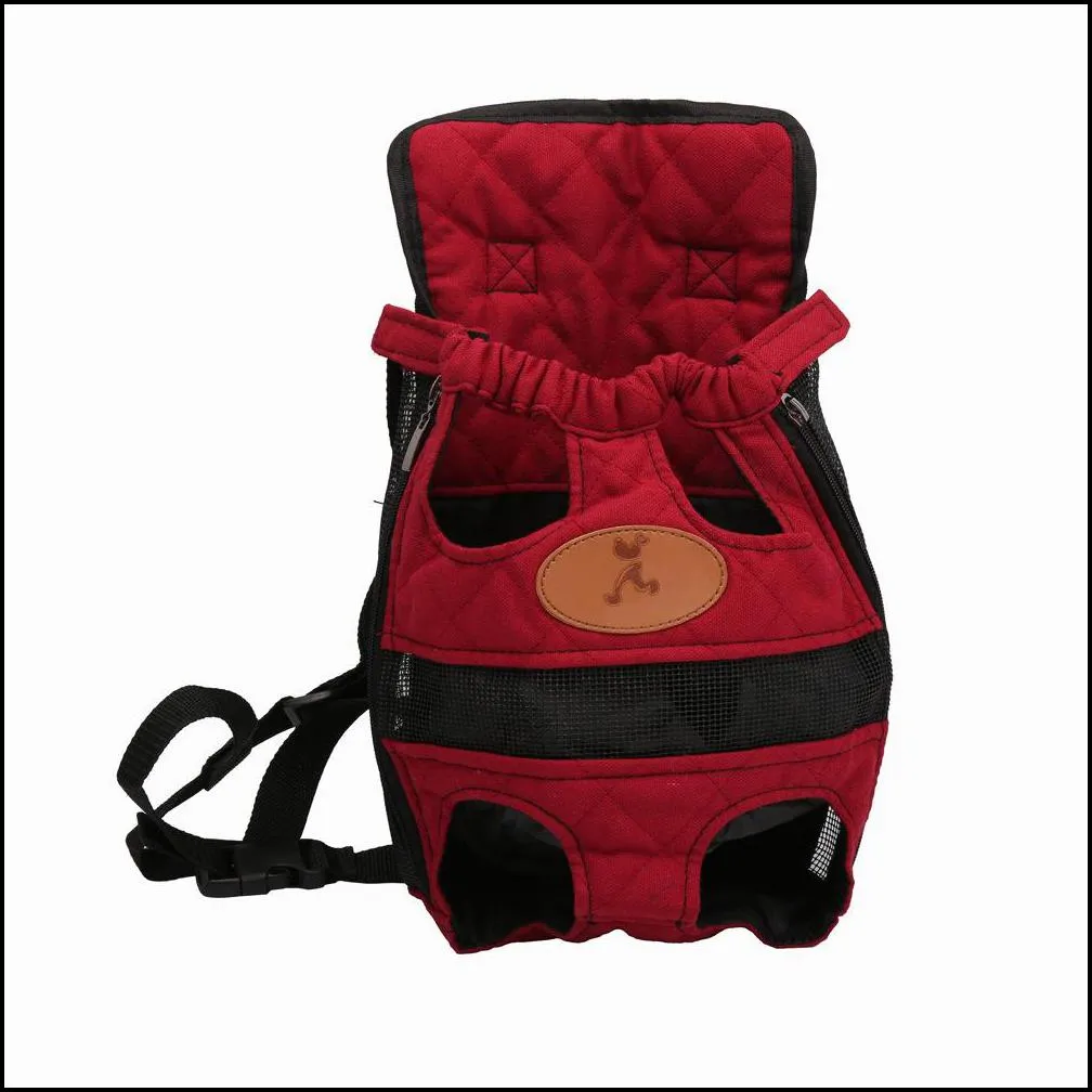 Pet supplies Dog Carriers Red Travel Breathable Soft Pet Dog Backpack Outdoor Puppy Chihuahua Small Dogs Shoulder Handle Bags S M L XL