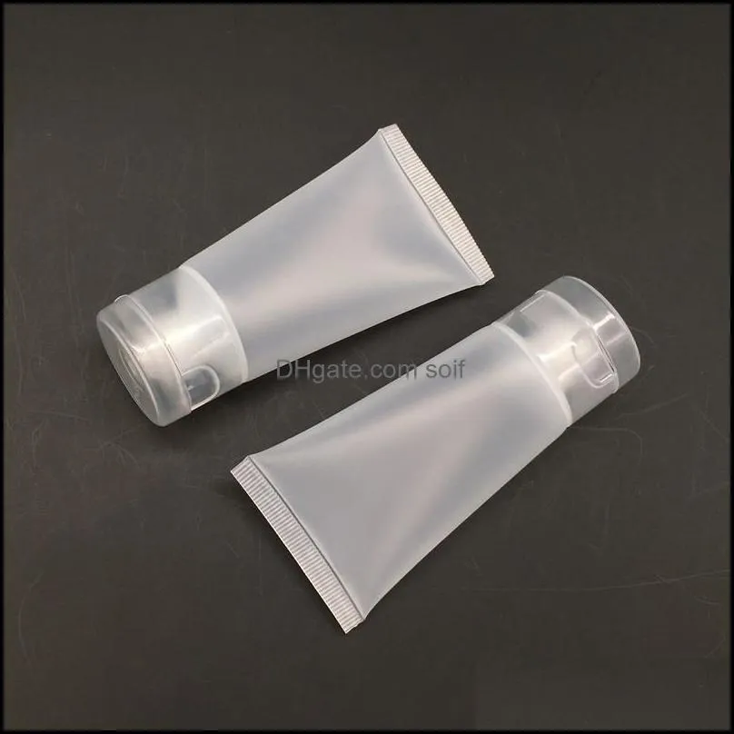 50pcs/lot 30ml 50ml empty clear tube cosmetic cream lotion containers personal care