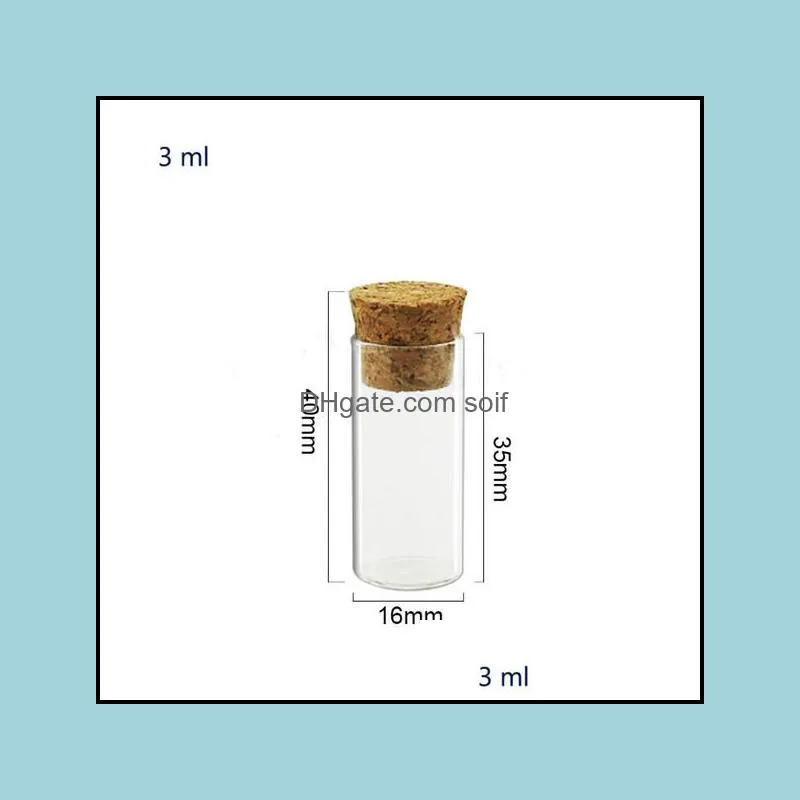 50 x mini empty 3ml 4ml 5ml clear glass tube with cork small corked tube containers cork stoppered vials