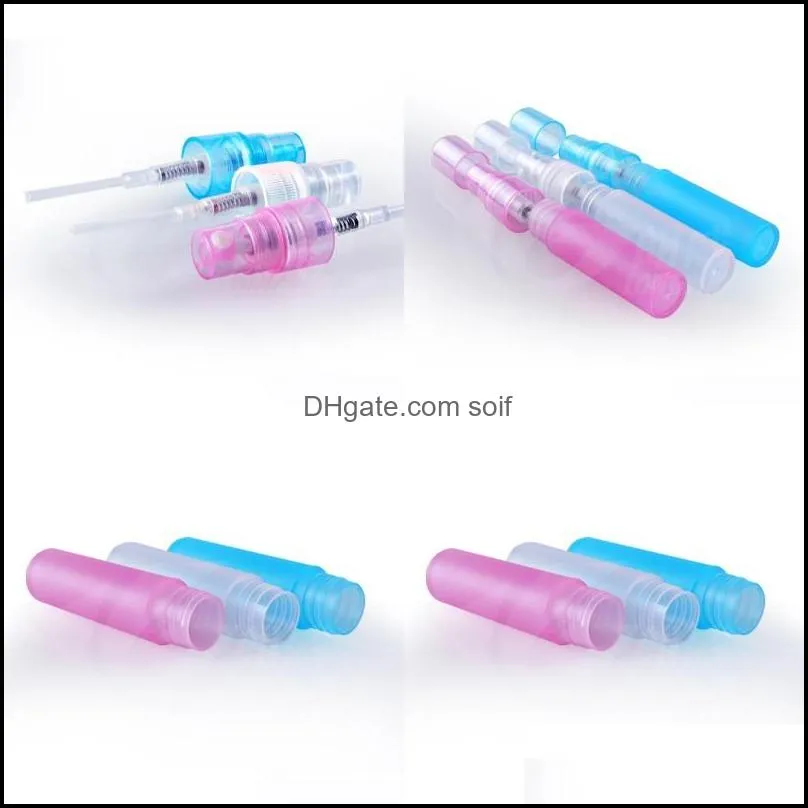 5ml 8ml 10ml plastic spray bottle empty cosmetic perfume container with mist atomizer nozzle perfume sample vials 459 n2