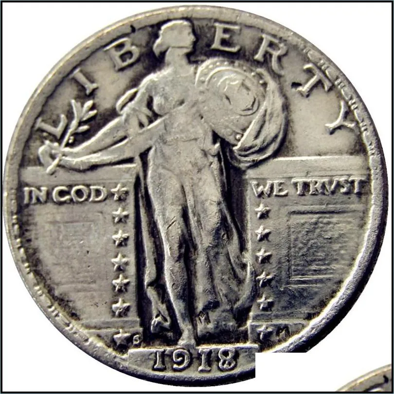 us craft coins liberty dies copy quarter metal plated dollar standing silver 19161924ps manufacturing factory price ppqnc