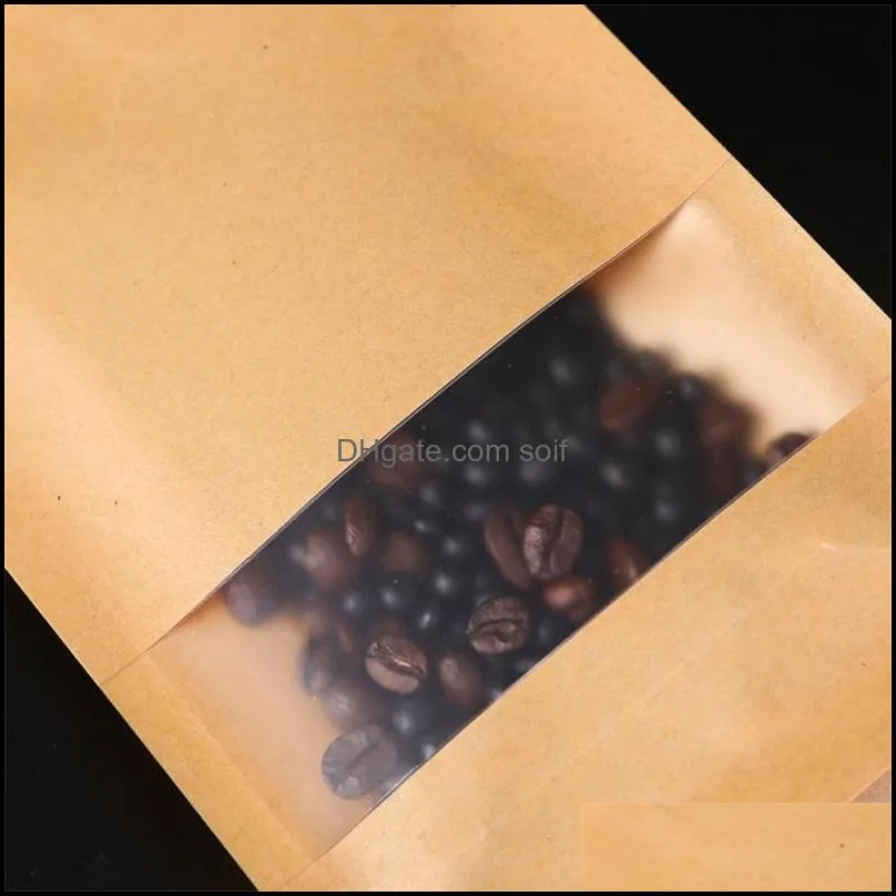 coffee beans bread biscuit packaging spot octagonal packing bag tea snacks kraft paper custom food grade material package bags 156 k2