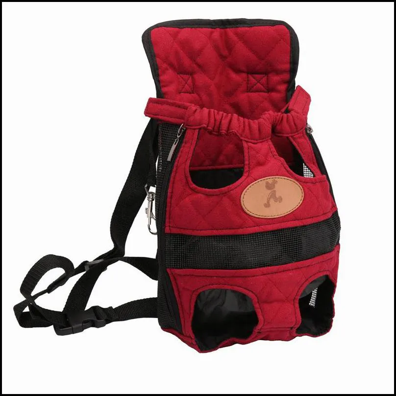 Pet supplies Dog Carriers Red Travel Breathable Soft Pet Dog Backpack Outdoor Puppy Chihuahua Small Dogs Shoulder Handle Bags S M L XL