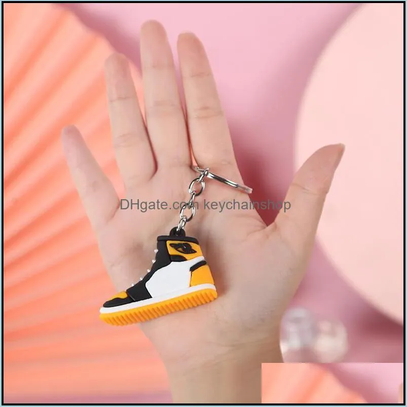 Creative Mini PVC Sneakers Keychains For Men Women Gym Sports Shoes Keychain Handbag Chain Basketball Shoe Key Holder Bulk Price