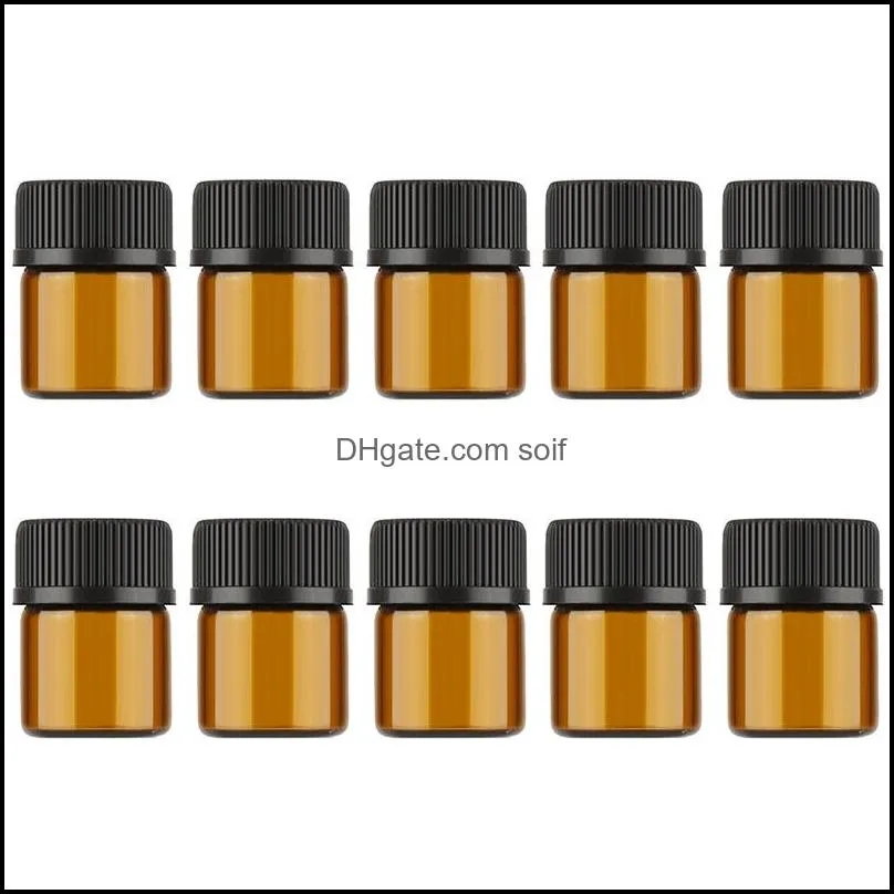 1ml 2ml 3ml drams amber/clear glass bottles with plastic lid insert  oil glass vials perfume sample test bottle 455 n2