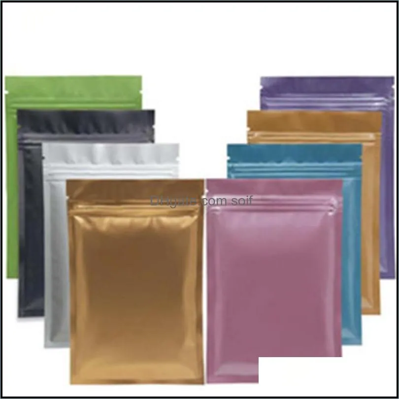 100pcs/color multi color resealable zip mylar bag food storage aluminum foil bags plastic packing bag smell proof pouches 1 j2