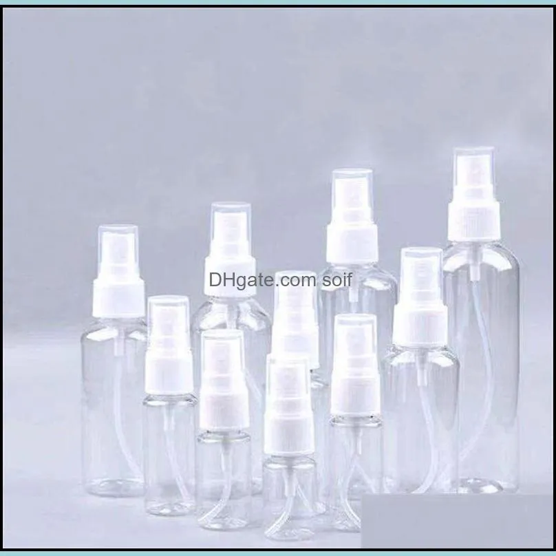 empty transparent plastic spray bottle atomizer pumps for  oils travel perfume bulk portable makeup tool 15ml 30ml 50ml 235