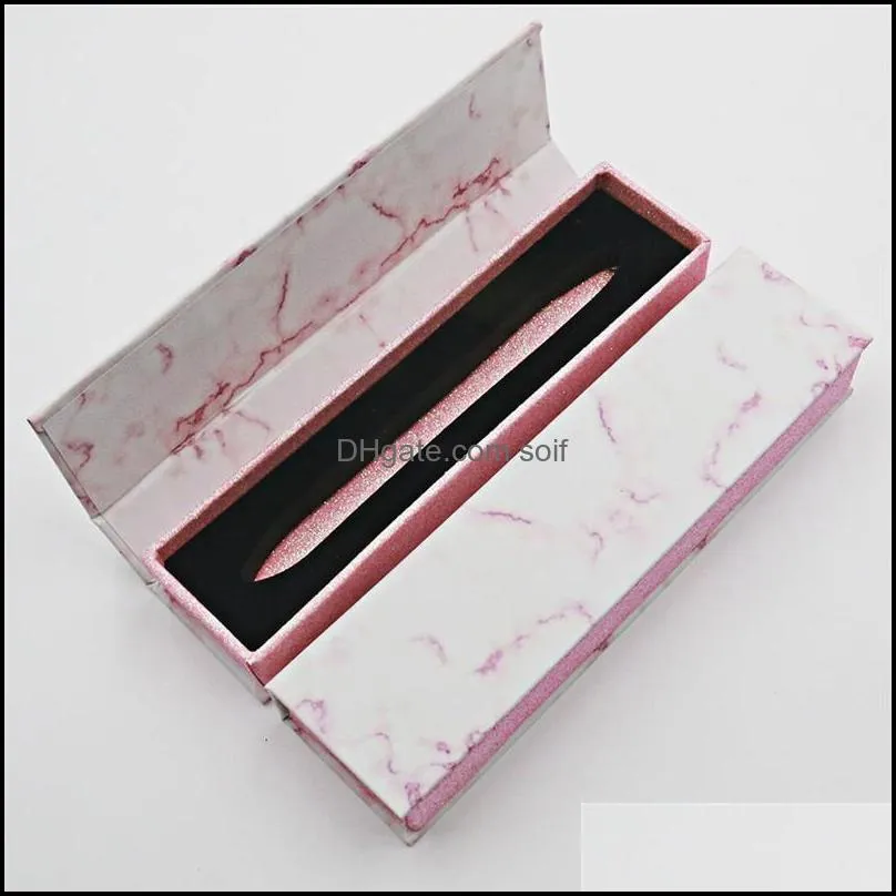 eyeliner pen box magic self adhesive marble pattern makeup lash gule pen package case custom eyeliner pencil box 187 n2