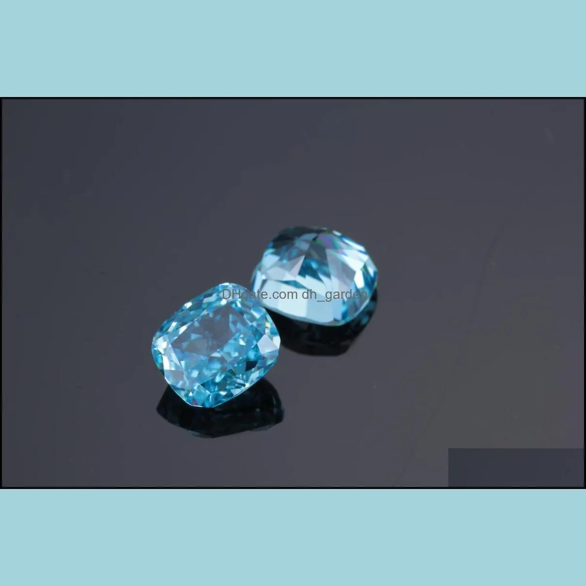 other zhanhao wholesale radiant cut loose gemstone for diamond jewelry making simulant blue zirconother brit22