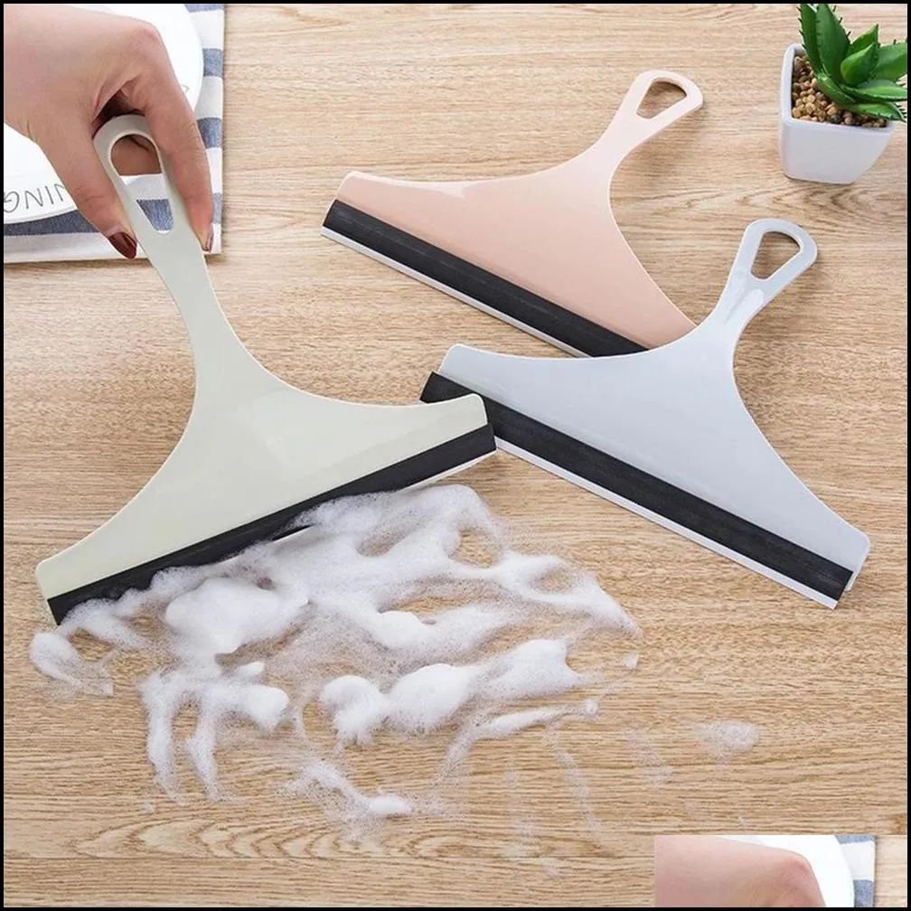 new household cleaning bathroom mirror cleaner with silicone blade holder hook car glass shower squeegee window glass wiper scraper