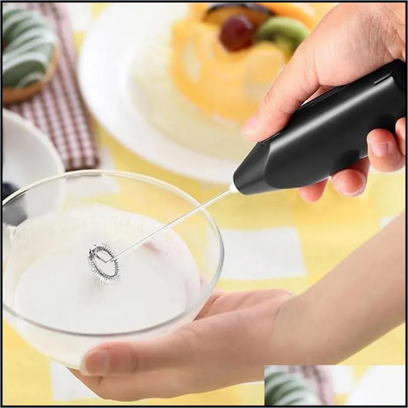 new electric milk foamer chocolate milk jugs frother whisk mixer hand for coffee cappuccino creamer frothy blend whisker egg beater