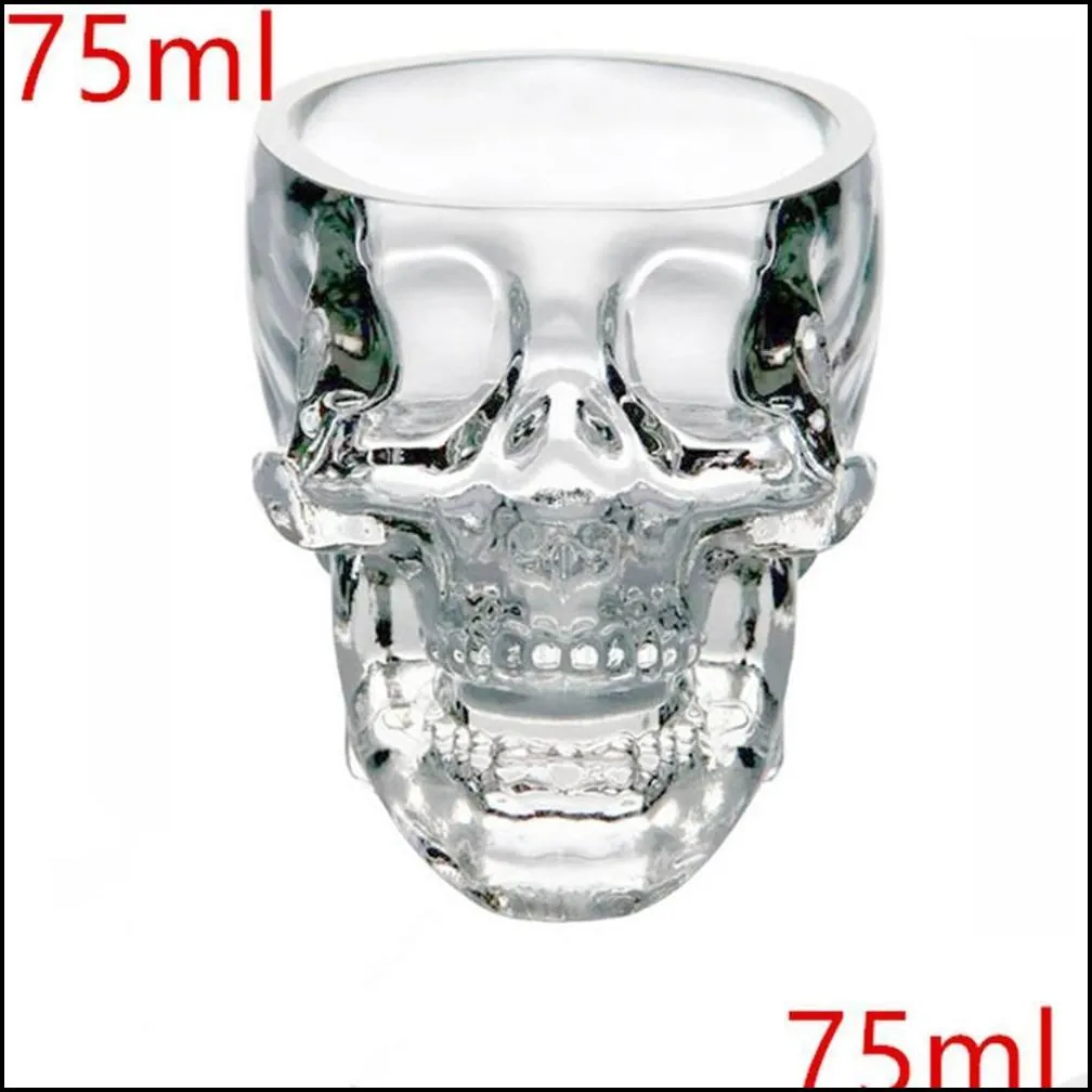 wine glasses 75ml550ml1000ml glass skull bottle creative crystal whiskey vodka s decanter 220928