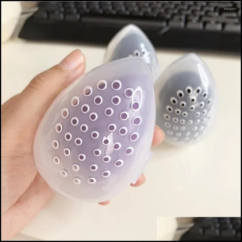 makeup sponges 1pc beauty sponge stand storage case blender puff holder empty cosmetic egg shaped rack transparent puffs drying box