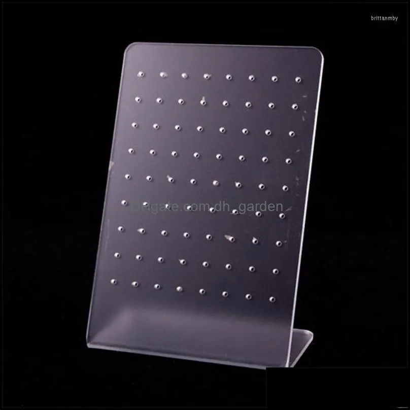 jewelry pouches 72 holes showcase rack plastic earring board holder ear studs display stand for women