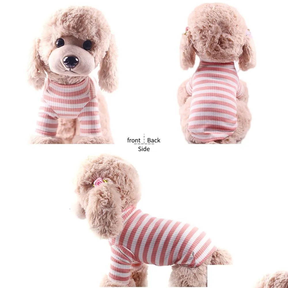 pet dog striped tshirt vest cat clothes puppy shirt chihuahua poodle yorkshire terrier dog clothes pet clothing y200922