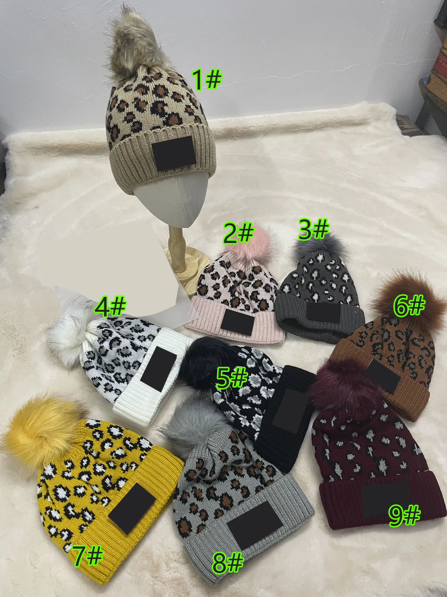 Winter Cotton Knitted Hats for Family, Soft Warm Beanies for Men, Women, Boys, Girls