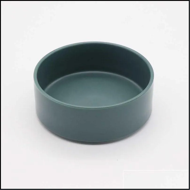 ceramic marble pet bowl suitable for pets to drink water and eat food have various color dark green pink gray white y200922