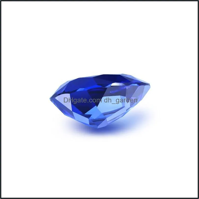 other zhanhao jewelry wholesale hand made loose stones pear cut synthetic blue sapphire corundum gemstone for jewerlry makingother