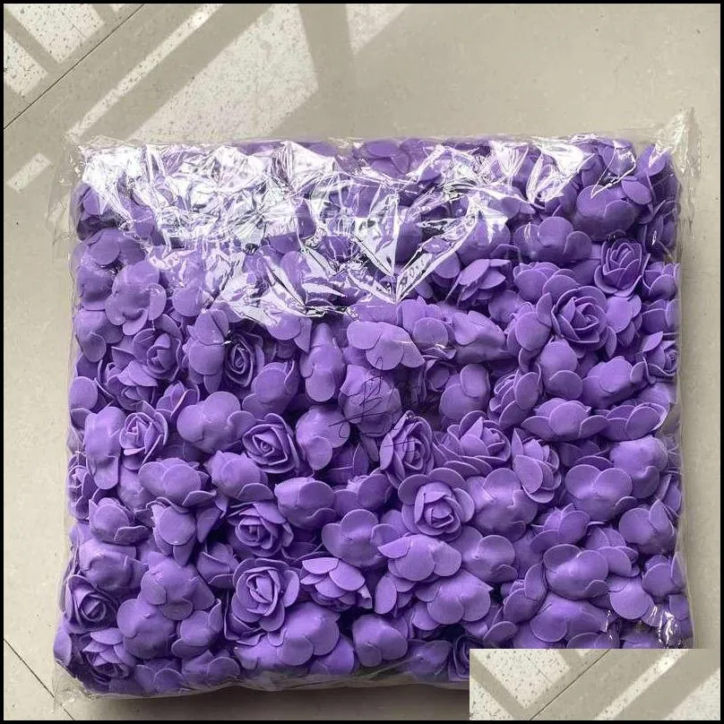 decorative flowers wreaths mini foam artificial roses fake 500 heads buds wedding party home decordecorative