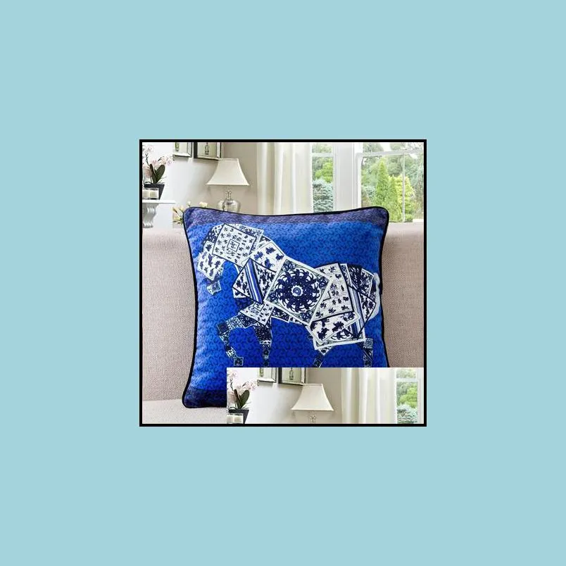 horse luxury living cushion cover royal europe new design printed pillow case home wedding office use y200104
