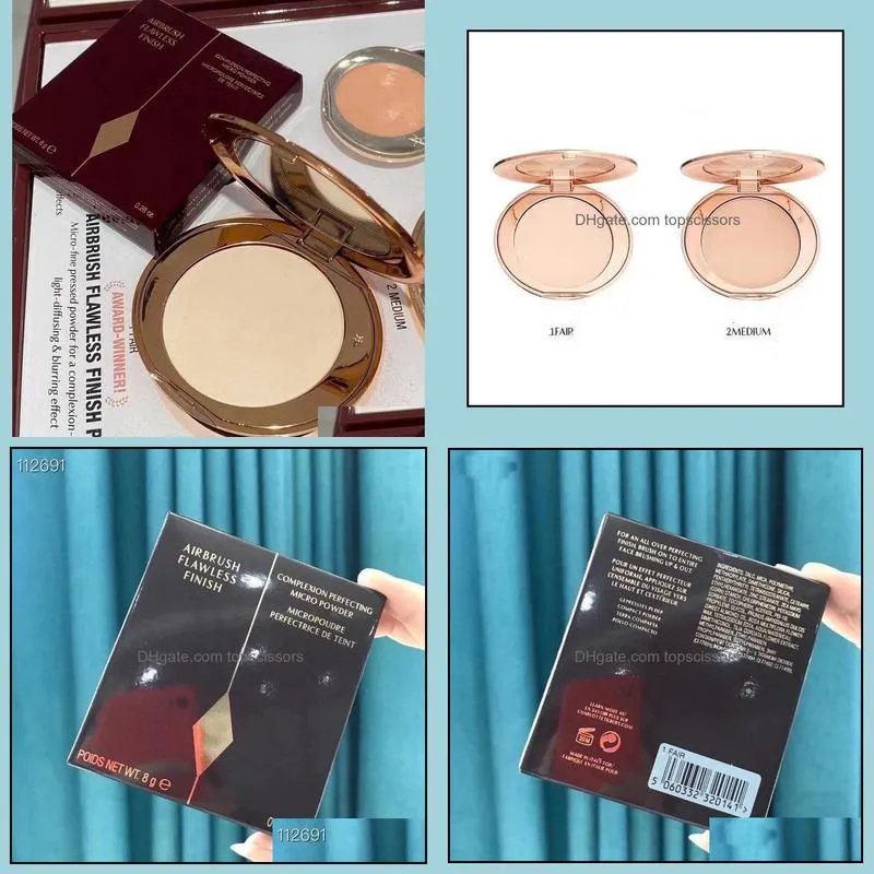 Top quality Brand Complexion perfecting Micro powder Airbrush Flawless Finish 8g FAIR & MEDIUM 2 color face makeup