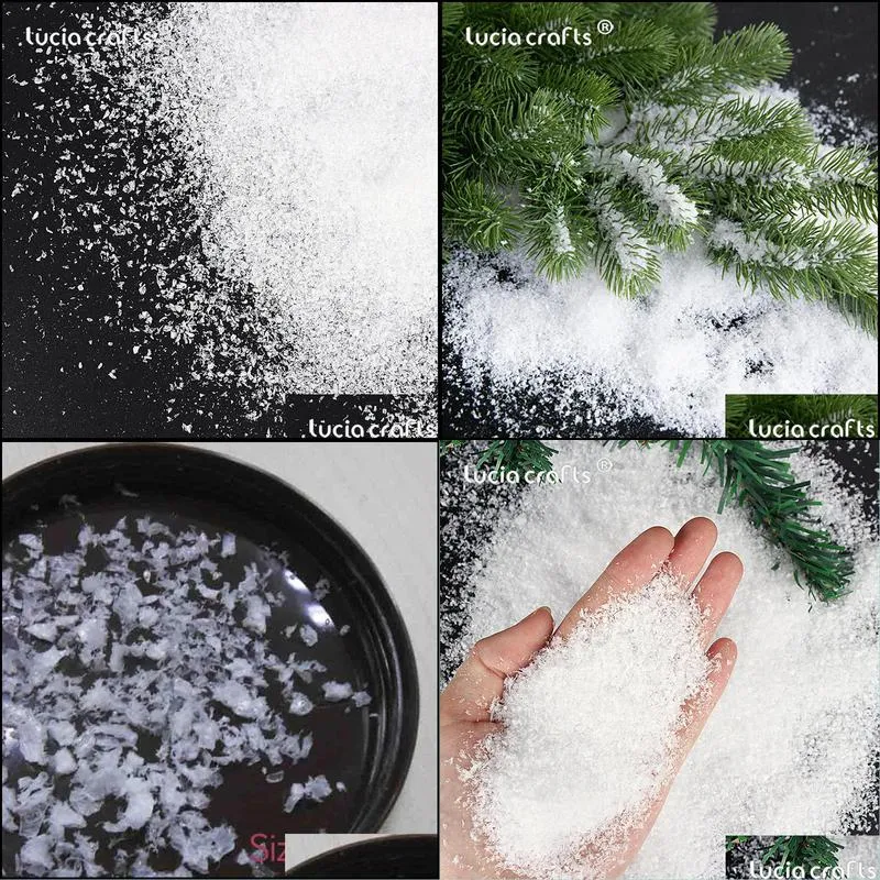 new 20g approx 110mm christmas decoration artificial plastic dry snow powder xmas gift home party diy scene props supply