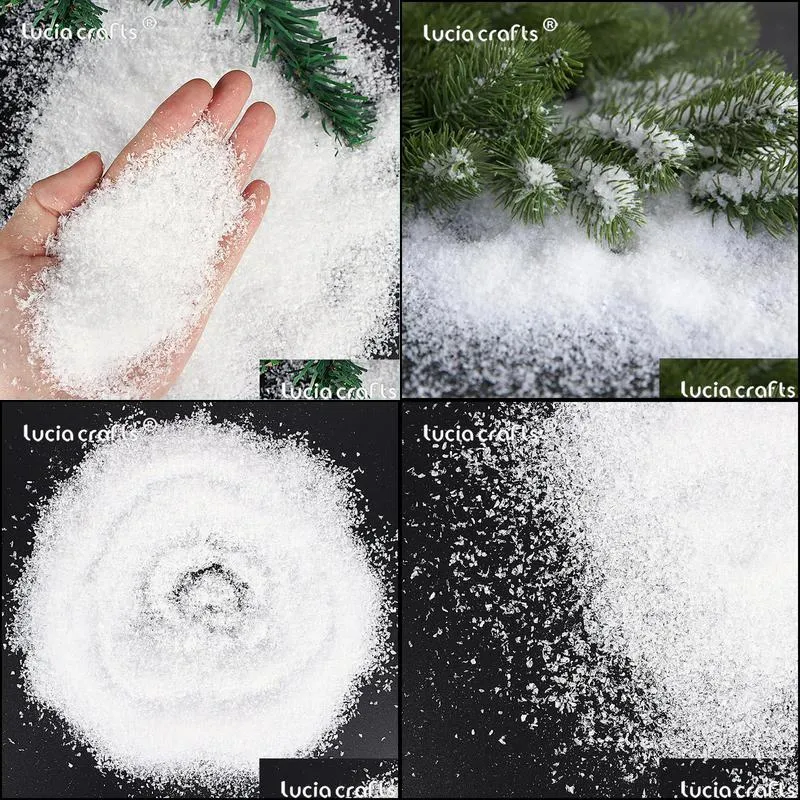 new 20g approx 110mm christmas decoration artificial plastic dry snow powder xmas gift home party diy scene props supply