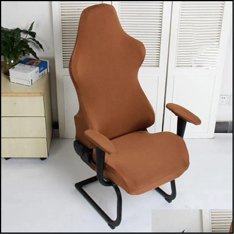 1 set gaming chair cover spandex office chair cover elastic armchair seat covers for computer chairs slipcovers housse de chaise