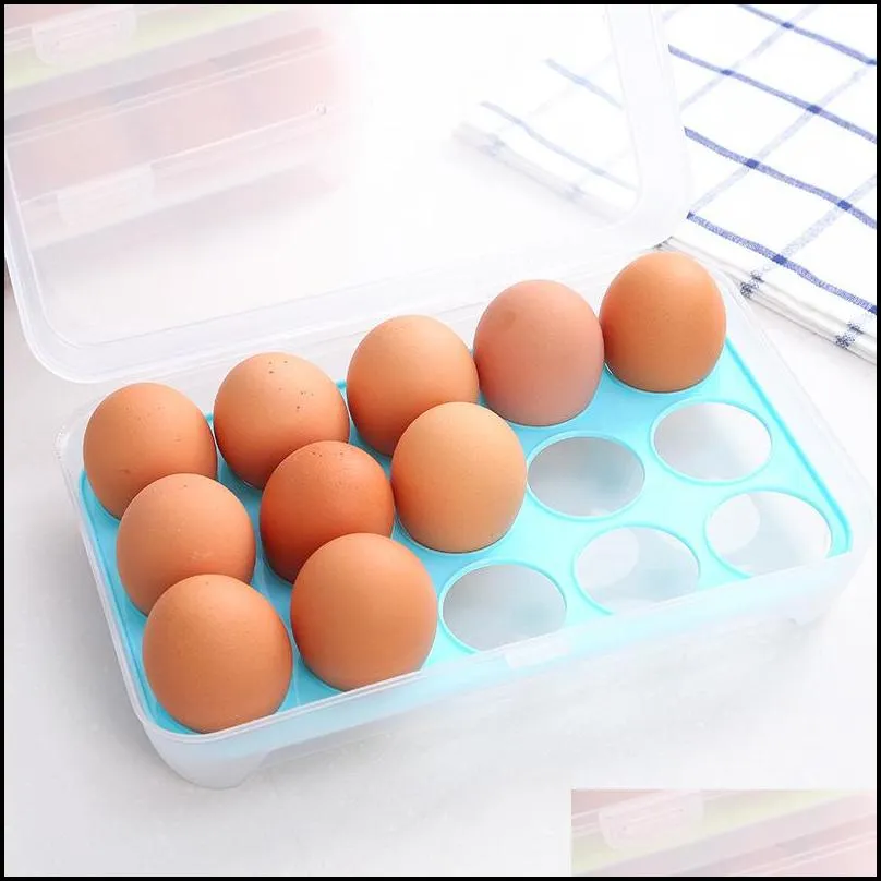 plastic egg storage box organizer refrigerator storing 15 eggs organizer bins outdoor portable container storage egg boxes free