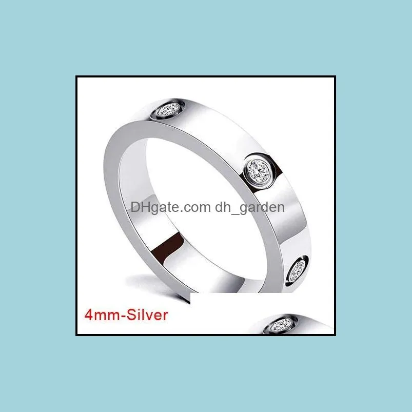 wedding rings stainless steel crystal for women fashion titanium bague femme engagement ring lover jewelryweddingwedding brit22