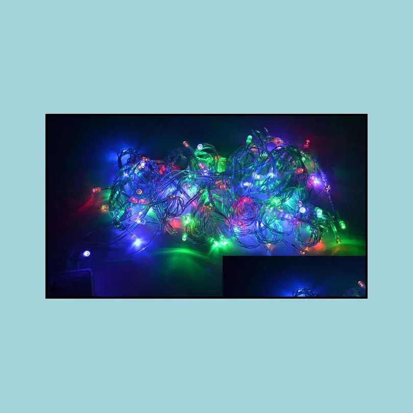 led string lights 10m 100led ac110v or ac220v colorful holiday led lighting waterproof outdoor decoration light christm lightas