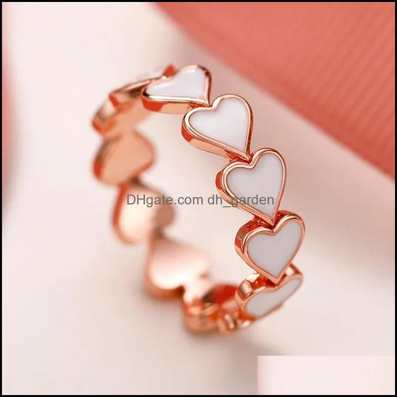 wedding rings sweet girl elegant lady heart design ring for daily life trendy accessories teens simple delicate jewelry weddingwedding