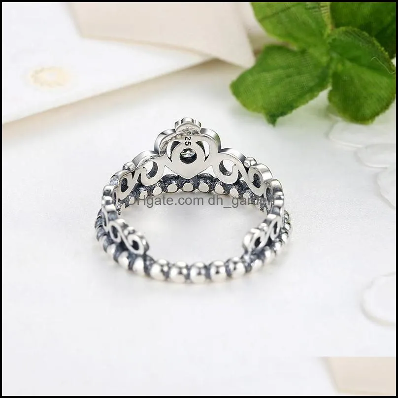 wedding rings codemonkey 100% silver color ring for women my princess queen crown stackable drop jewelry r7110wedding brit22