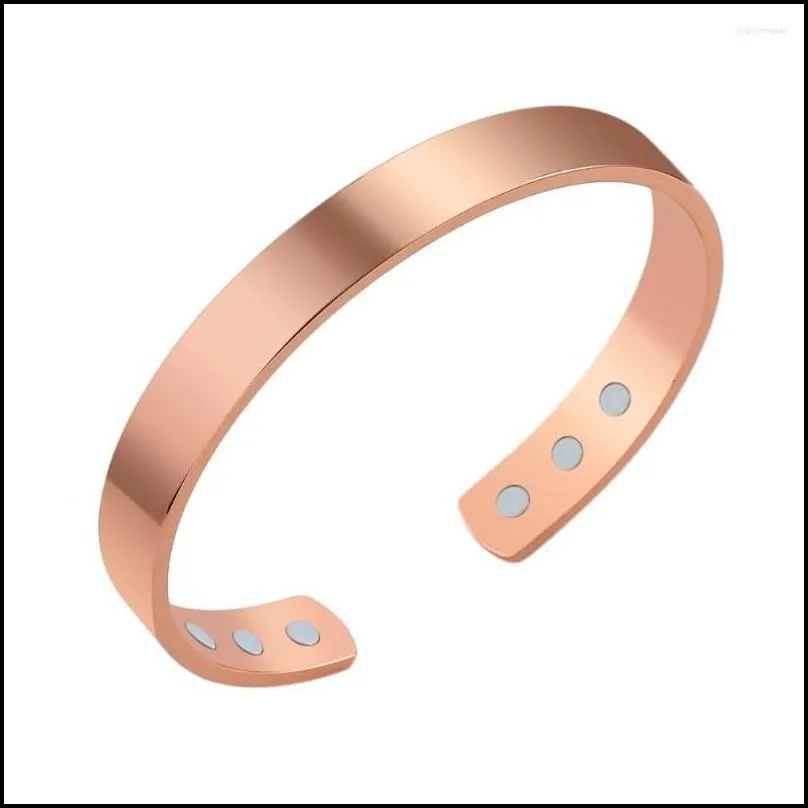 bangle pure copper energy magnetic bracelet healthy care arthritis therapy fashion jewelry wristbracelet for men women