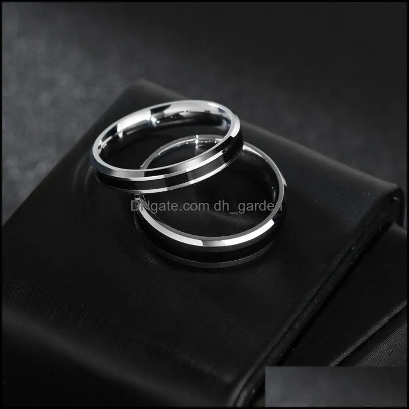 wedding rings stainless steel ring simple design couple union jewelry 4mm 6mm width engagement for men and women exquisite giftwedding